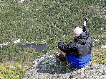 Looking down on Spaulding Lake